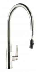 Abode Coniq R Single Lever Mixer Tap w/Pull Out - Brushed Nickel