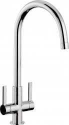 Abode Linear Nero Monobloc Mixer Tap - Chrome/Black