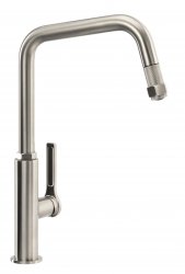 Abode Hex Single Lever Mixer Tap w/Pull Out - Brushed Nickel