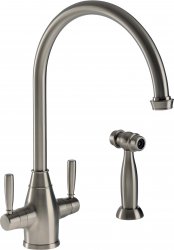 Abode Brompton Monobloc Mixer Tap w/Handspray - Pewter