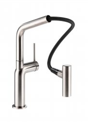 Abode Tubist T Single Lever Mixer Tap w/Pull Out - Brushed Nickel