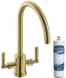 Abode Atlas Monobloc Aquifier Mixer Tap - Brushed Brass