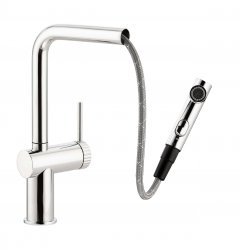 Abode Fraction Pull-Out Mixer Tap - Chrome
