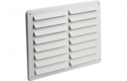 Manrose 229 x 152mm Fixed Louvre Vent - White