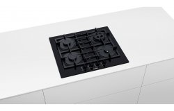 Bosch Series 4 PNP6B6B90 60cm Gas On Glass Hob - Black Glass