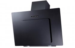 Prima PRAE0020 70cm Angled Chimney Hood - Black/ Black Glass