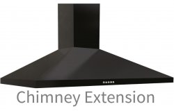 Prima Chimney Hood Chimney Extension - Black
