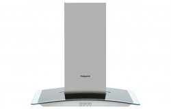 Hotpoint PHGC6.4FLMX 60cm Curved Glass Chimney Hood - St/Steel