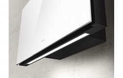 Elica Plat 55cm Chimney Hood - White Glass