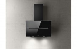 Elica Shy 60cm Chimney Hood - Black Glass