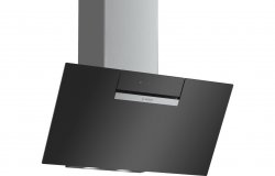 Bosch Series 2 DWK87EM60B 80cm Angled Chimney Hood - Black Glass
