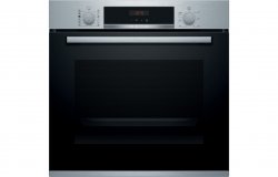 Bosch Series 4 HRS574BS0B B/I Single Pyrolytic Oven w/Added Steam - Brushed Steel