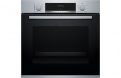 Bosch Series 4 HRS534BS0B B/I Single Electric Oven w/Added Steam - Brushed Steel