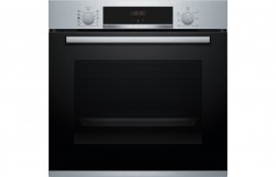 Bosch Series 4 HRS534BS0B B/I Single Electric Oven w/Added Steam - Brushed Steel