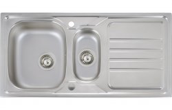 Abode Mikro 1.5B & Drainer Inset Sink (Boxed inc. wastes) - St/Steel