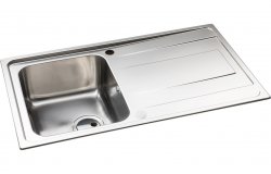 Abode Ixis Compact 1B & Drainer Inset Sink - St/Steel