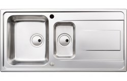 Abode Ixis 1.5B & Drainer Inset Sink - St/Steel