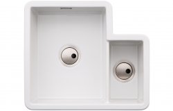 Abode Sandon 1.5B Ceramic Undermount/Inset Sink - White