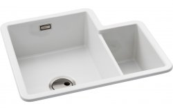 Abode Sandon 1.5B Ceramic Undermount/Inset Sink - White