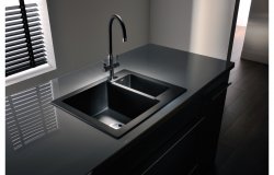 Abode Zero 1.5B Granite Inset Sink - White