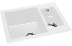 Abode Zero 1.5B Granite Inset Sink - White