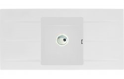 Abode Zero 1B & Double Drainer Granite Inset Sink - White