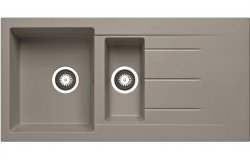 Prima+ Granite 1.5B & Drainer Inset Sink - Light Grey