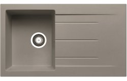 Prima+ Compact Granite 1B & Drainer Inset Sink - Light Grey