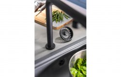 Abode Round Overflow Pipework - Matt Black