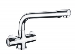 Prima Classic Dual Lever Quarter Turn Mixer Tap - Chrome