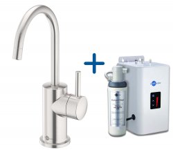 InSinkErator FH3010 Hot Water Tap & Neo Tank - Brushed Steel