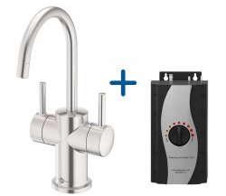 InSinkErator FHC3010 Hot/Cold Water Mixer Tap & Standard Tank - Brushed Steel