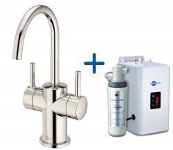 InSinkErator FHC3010 Hot/Cold Water Mixer Tap & Neo Tank - Polished Nickel