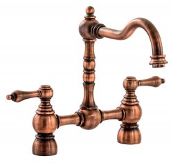 Abode Bayenne Bridge Mixer Tap - Century Copper