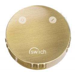 Abode Swich Diverter Valve - Round Handle w/High Resin Filter - Brushed Brass