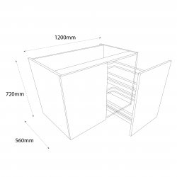 1000mm Highline Corner Base Unit with 600mm Door & Vario Pull Out Storage Left Hand - (Self Assembly)
