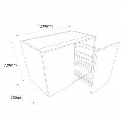 Chippendale 1000mm Highline Corner Base Unit with 600mm Door & Vario Pull Out Storage Left Hand - (Self Assembly)