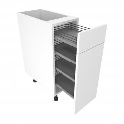300mm Drawerline Base Unit with Dummy Drawer & Pull Out Shelves Graphite Wirework - (Self Assembly)