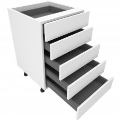 600mm Drawer Pack Base Unit with 5 Drawers - (Self Assembly)