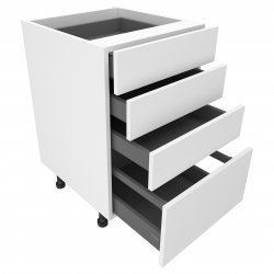500mm Pan Drawer Pack Base Unit with 4 Drawers - (Self Assembly)