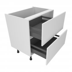 600mm Pan Drawer Pack Base Unit with 2 Drawers - (Self Assembly)