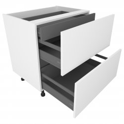 600mm Pan Drawer Pack Base Unit with 2 Drawers & Internal Drawer - (Ready Assembled)