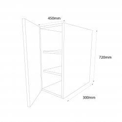 Sheraton 450mm Standard Single Wall Unit Left Hand - (Ready Assembled)