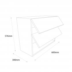 Chippendale 600mm Standard Wall Double Bridging Unit - (Self Assembly)