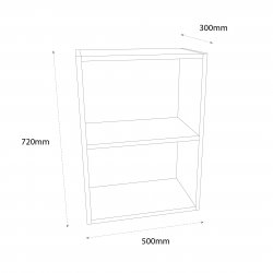 500mm Open Wall Unit - (Self Assembly)
