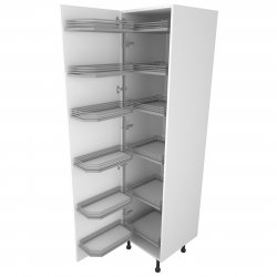 500mm Tandem Larder Unit with Pull Out Graphite Wirework Left Hand - (Self Assembly)