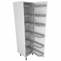 500mm Tandem Larder Tall Unit with Pull Out Graphite Wirework Right Hand - (Self Assembly)