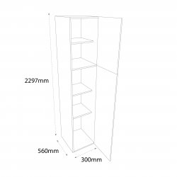 Chippendale 300mm Larder Tall Unit Right Hand - (Self Assembly)