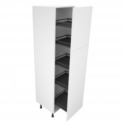 400mm Larder Tall Unit with Pull Out Graphite Wirework - (Self Assembly)