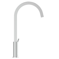 Ideal Standard Gusto single lever square C spout kitchen mixer with bluestart technology, chrome